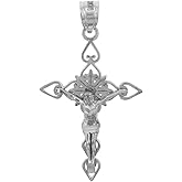 Religious Jewelry by FDJ Sterling Silver Crucifix Pendant