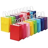 Vammy 32 Pack Small Gift Paper Bags 5.9x3.15x8.27