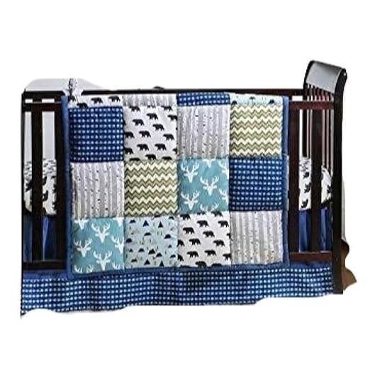 the peanut shell woodland trail baby boy crib bedding set peanut shell