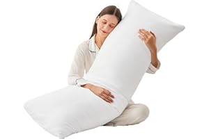Litanika Body Pillow Insert, Long Pillow for Side Sleeper, Pregnancy Pillows for Sleeping, Breathable Fluffy Soft Full Body Pillow for Adults, 20"x54"