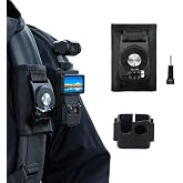 QUASCO Backpack Mount for DJI Osmo Pocket 3, Bag Belt Shoulder Strap Mount with Extended Border - Hands-Free Camera Stabilizer Holder for Vlogging, Hiking, Cycling