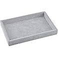 Valyria Velvet Jewelry Tray, Stackable Showcase Display Organizer for Ring Earring Necklace Pendants Bracelet (Grey)