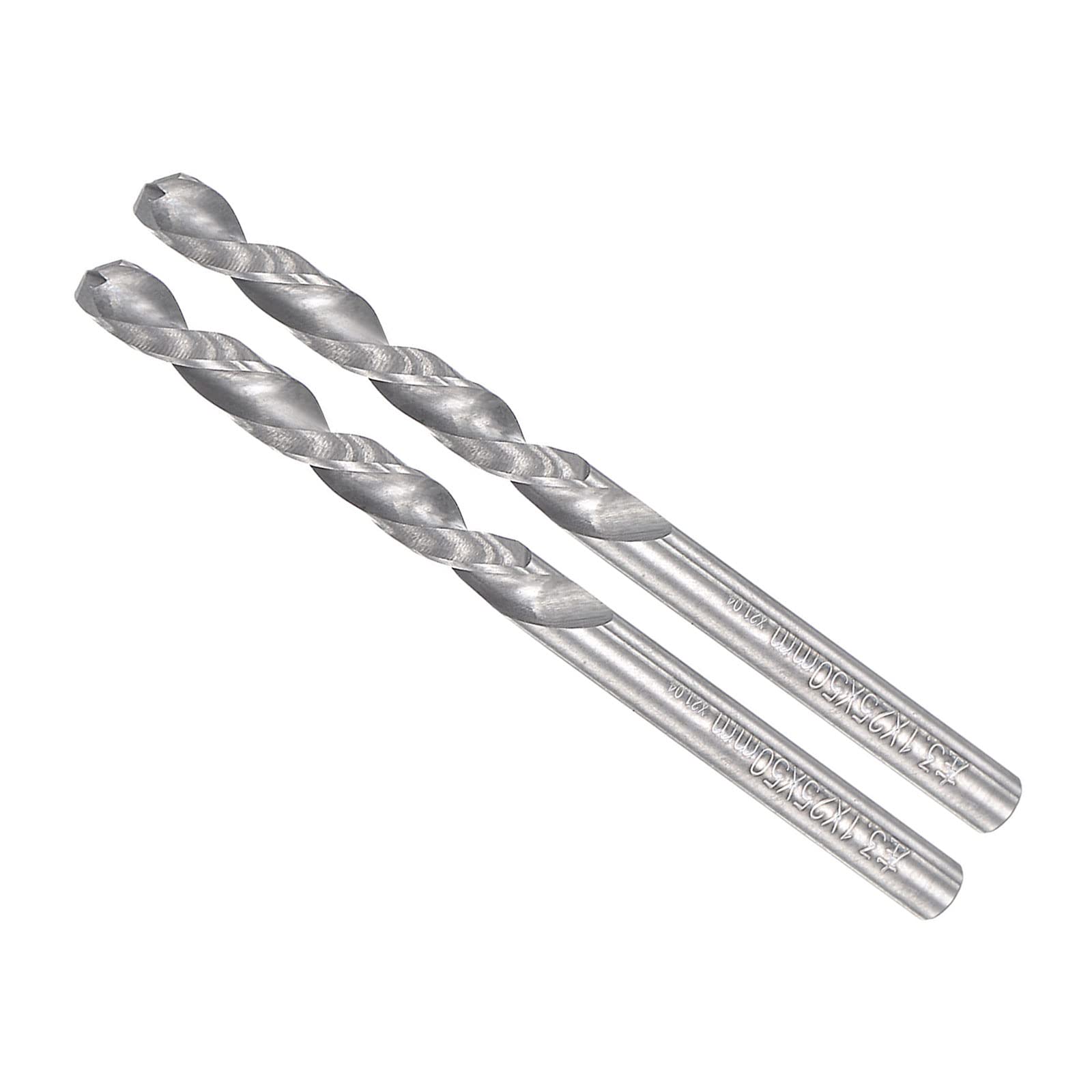CoCud Solid Carbide Drill Bits, 3.1mm Diameter, Left Hand YG6X (C3/K10) Tungsten Carbide Straight Shank Twist Drill Bits - (Applications: for Stainless Steel Alloy), 2-Pieces