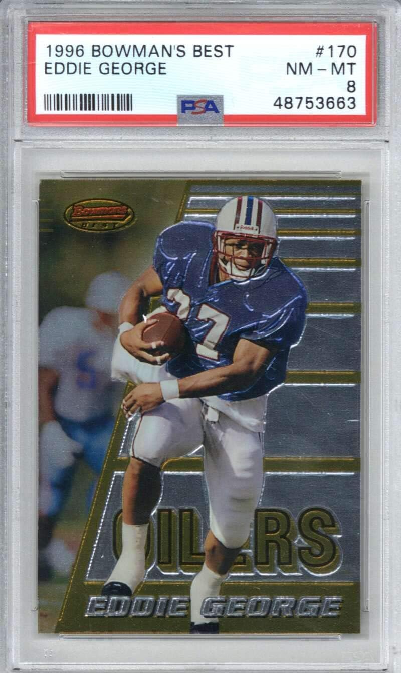 Amazon 1996 Bowman s Best 170 Eddie George PSA 8 Collectibles 