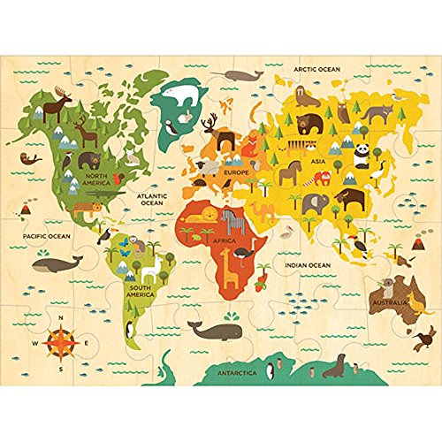 Petit Collage Floor Puzzle, Our World, 24 pieces