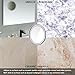 Terresa 7X Magnifying Lighted Makeup Mirror with Suction Cup - Lightweight Travel and Oval Design Bathroom Shower Mirror with Lights and Magnification - Standing or Wall Mounted