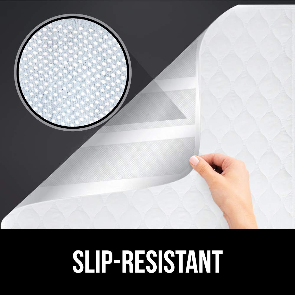 GORILLA GRIP Slip-Resistant Leak Proof Mattress Pad Protector, 52x34, Absorbs 8 Cups, Oeko Tex Certified, Waterproof Bed Wetting Incontinence Cover, Washable Hospital Grade Pads for Toddlers, Single : Baby