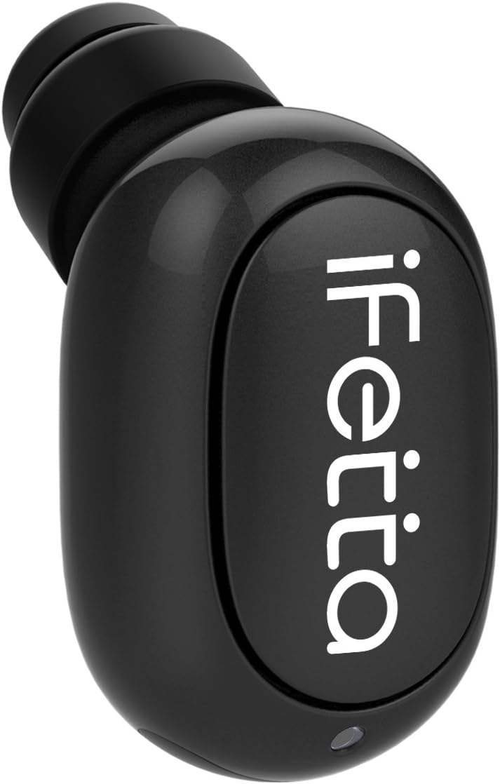 Bluetooth Earbuds, Ifecco Smallest Single Wireless Invisible Headphone in-Ear Wireless Earphone Car Headset with Mic Hands-Free Calling Compatible with Bluetooth Devices (1 Pack Black)