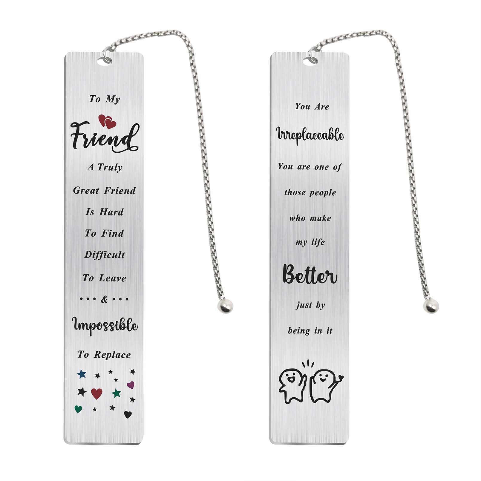 Best Friend Bookmark, Graduation Gifts for My Friend, Best Friend Gifts for Women Men