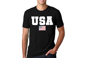 SUWATOIN USA 4th of July Shirts for Men American Flag Short Sleeve Patriotic Independence Day Tee Top