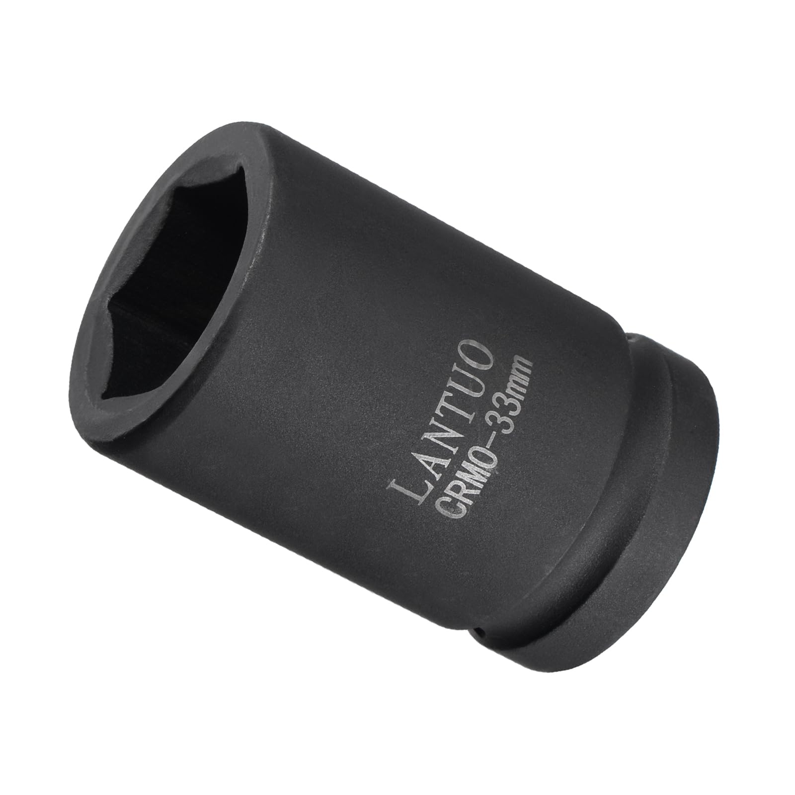CoCud 6-Point Impact Socket, 1" Drive 33mm Socket, CR-MO Radiused Corner Design Standard Metric Socket - (Applications: for DIY, Automobile Repairs, Manufacturing)
