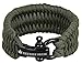 The Friendly Swede Trilobite Extra Beefy 550 lb Paracord Survival Bracelet with Stainless Steel Black Bow Shackle, Available in 3 Adjustable Sizes (Army Green, fits 7