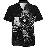 Dragonfly Men's Hawaiian Shirt Short Sleeve Floral Button Down Shirts Tropical Holiday Beach Shirts