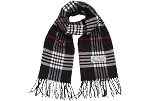 TZ Promise Tartan Plaid Cashmere Feel Classic Soft Luxurious Winter Scarf For Men Women