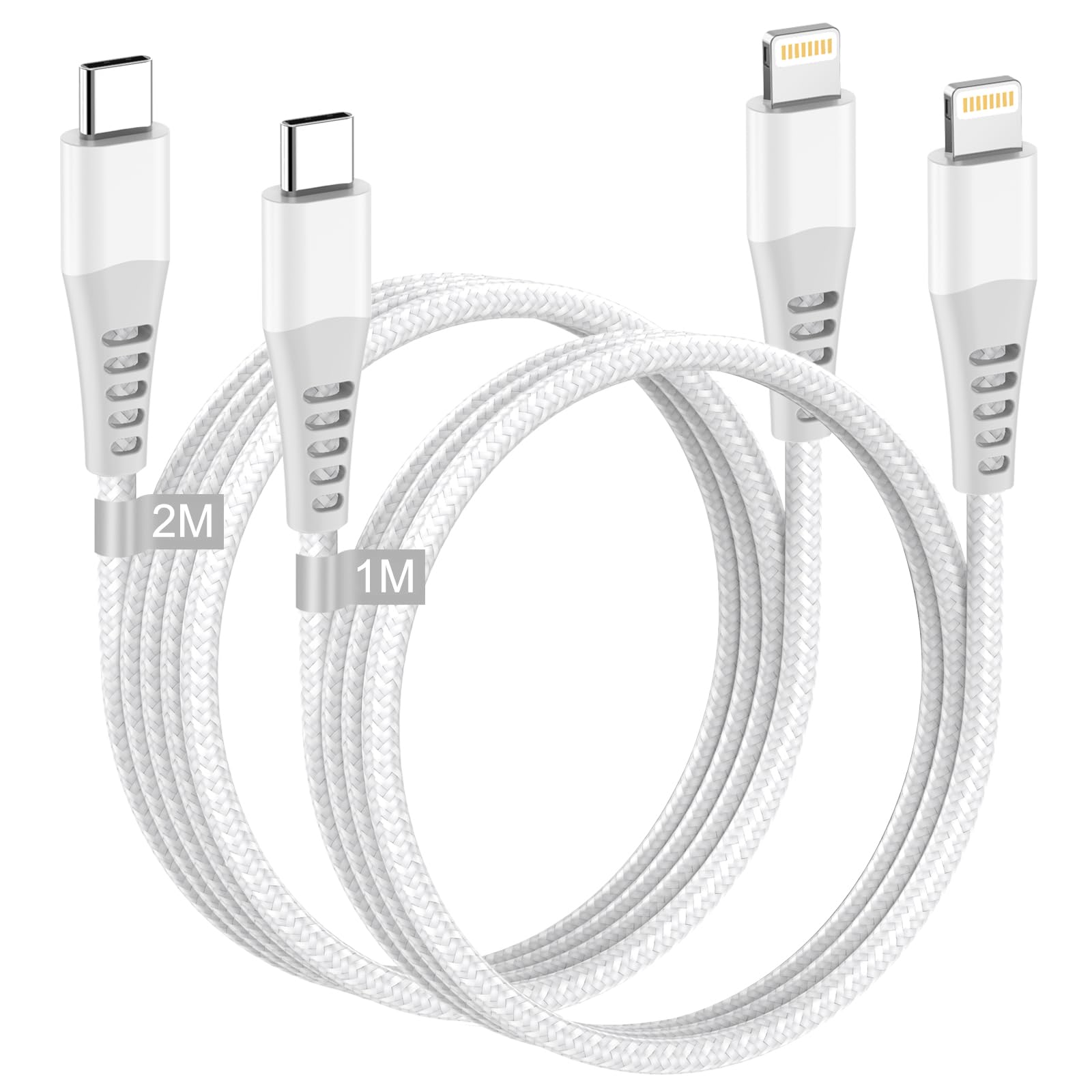 USB C to Lightning Cable 1M+2M [MFi Certified], iPhone Charger Cable USB C iPhone cable Fast Charging for Apple Phone 14 Pro Max/14 Plus/13/12/11/XS/8, Lightning cable Usb C iphone Lead Wire