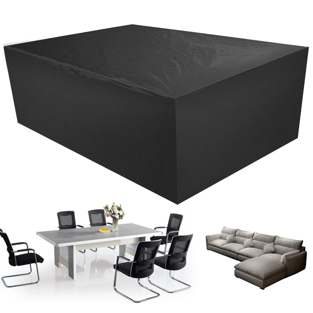 mifengdaer Furniture Cover 210D Oxford Fabric PU Coating Garden Black Outdoor Cover Waterproof Dustproof Patio Furniture Covers 83.9\