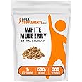 BulkSupplements.com White Mulberry Leaf Extract Powder - White Mulberry Extract, Herbal Supplement - Gluten Free, 1g per Serving, 500g (1.1 lbs) (Pack of 1)