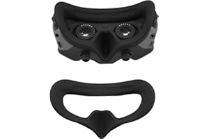 wtohoby Silicone Eye Pad for DJI AVATA Goggles 2 Flight Glasses Cover Sweat-Proof Non-Slip Washable Face Padding Camera Drone Accessories (Not for DJI Goggles Integra) (Black)