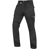 WICKED STOCK Black Denim-Motorcycle Jeans for Men-CE LEVEL2 Armor-Biker Jeans-Black Jeans Men-Aramid Lined