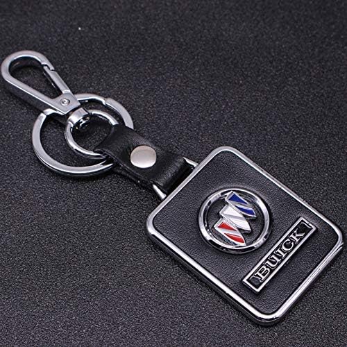 BQZDSP High-Grade Leather Metal Alloy Keychain For Buick Car Logo Creative Gift Pendant Men And Women Waist Car Accessories