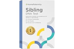 HomePaternity Sibling DNA Test, Fast Results, Highest Accuracy Available with Up to 34 Genetic Markers Tested, All Lab Fees & Shipping Included