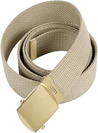 khaki web belt