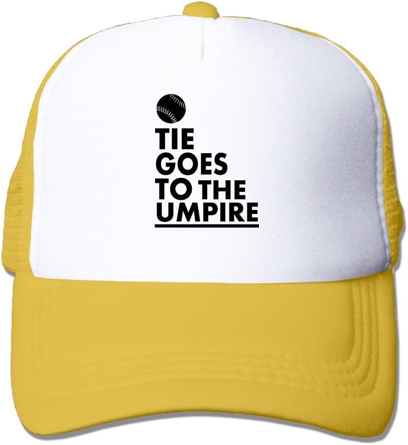OONONGFU Tie Goes to The Umpire Big Foam Mesh Truck Cap Mesh Back Adjustable Cap