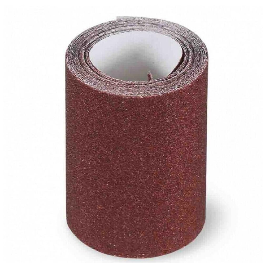 bricoleva.it 80 Grit Sandpaper Rolls for Manual Use - Ideal for DIY - Sanding and Trimming Surfaces - mm 115 x 5 m