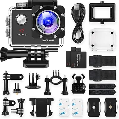 Victure アクションカメラ 1080PフルHD WiFi機能搭載 1200万画素 30M防水