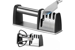 Knife Sharpeners 4 in 1 Kitchen Blade and Scissors Sharpening Tool, Powerful Professional Chef's Kitchen Knife Accessories, M