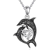 POPLYKE Mam Daughter Heart CZ Necklace Sterling Silver Ocean Jewelry for Women Gifts for Mother Daughter Mothers Day