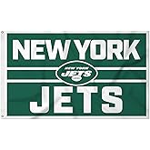 Rico Industries NFL Football New York Jets Bold 3' x 5' Banner Flag Single Sided - Indoor or Outdoor - Home Décor