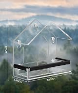 LIANGPIN Clear Window Bird Feeder with 5 Suction Cups for Small Birds view 6