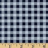 Oilcloth Gingham Navy Fabric By The Yard