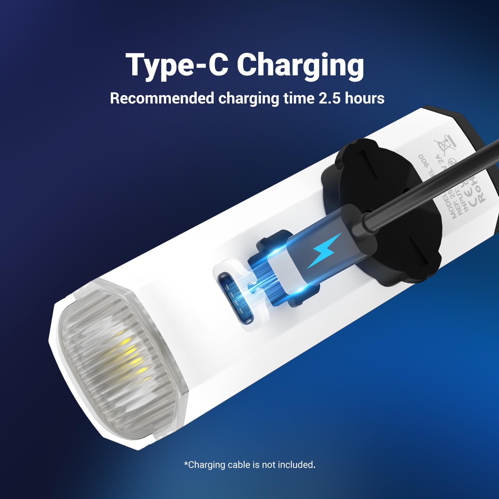 COOSPO Pixel Bike Light 900 Lumens,Type-C Rechargeable Bicycle Headlight for Night Riding,Waterproof 4 Modes Cycling Light for E-Bike/Road/Mountain/City Bike(White)