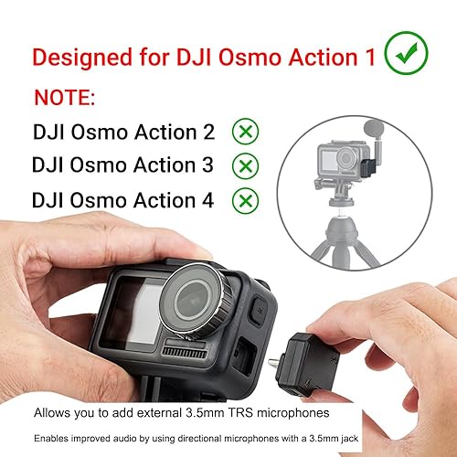 JJC Dual USB-C Mic Adapter for DJI Osmo Action (Only),Not