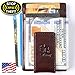 Leather Money Clip Minimalist Wallet - Front Pocket Thin Slim Card Holder RFID