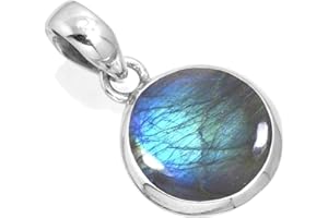 Genuine 925 Sterling Silver Handmade Jewelry Round Pearl, Moonstone, Amber, Onyx Chunky Natural Gemstone Boho Pendant Necklac