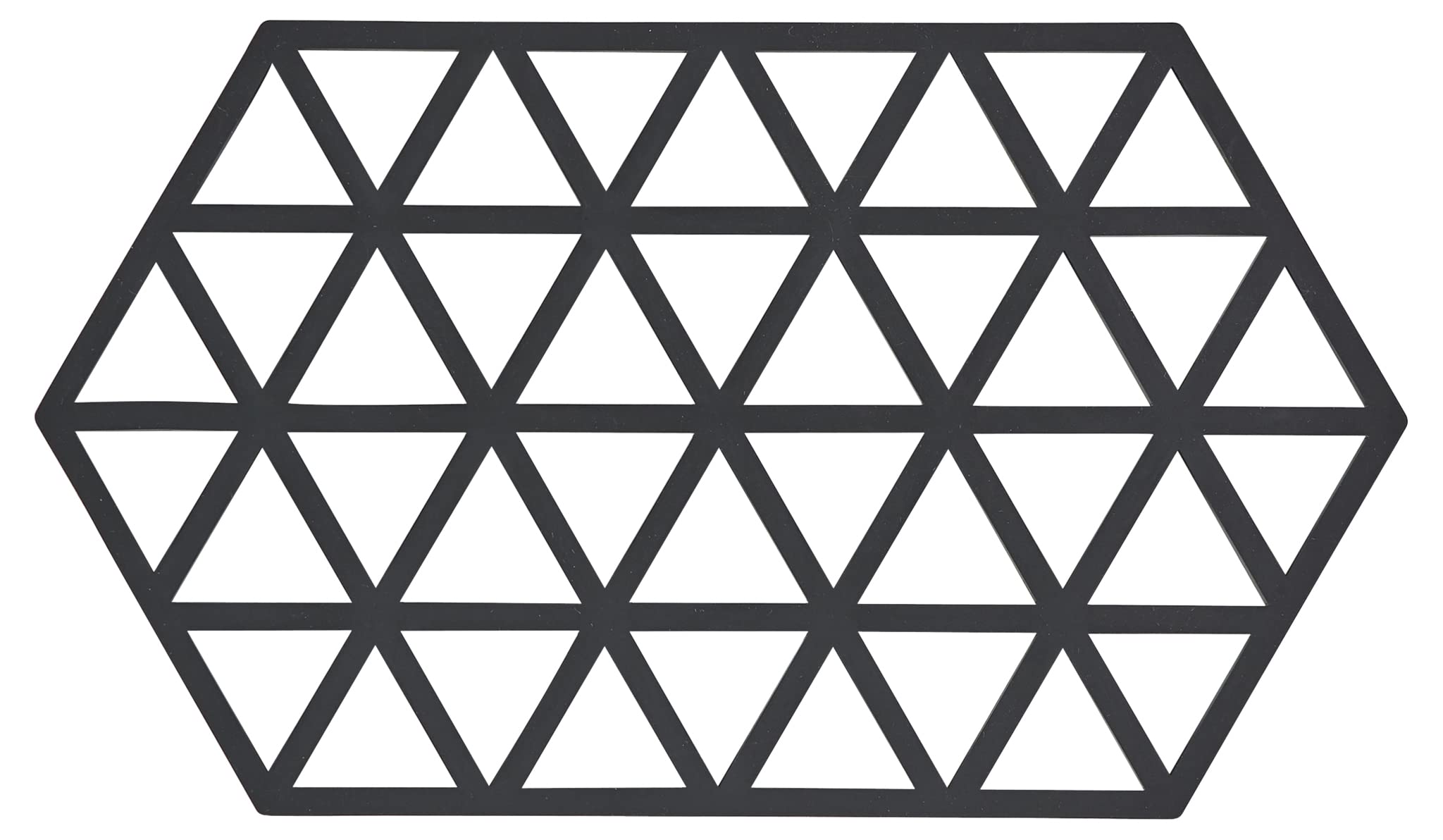 Trivet Triangles Design Silicone Black – Large