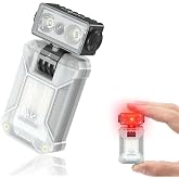 Wurkkos HD04 Mini EDC Flashlight, 750 Lumens Rechargeable LED Flashlight | 180&deg; Rotatable Head, 3-in-1 Spot/Flood/RGB Modes, IPX6 Waterproof, Magnetic Function, Suitable for Camping, Emergency (White)