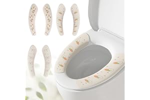 3-Pack Toilet Seat Cushion Covers - Soft and Comfortable, Washable and Reusable, with Adhesive Backing