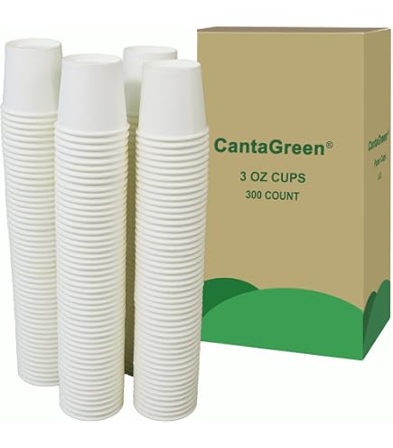 Amazon.com: White Paper Water Cups, 3 oz., 100/Pack : Health & Household