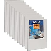 AILOVE Canvases for Painting 9x12Inch 6-Pack,100% Cotton Primed Painting Canvas Panels, Stretched Canvas Boards is for Professionals,Students & Kids, for Acrylic Paint, Oil, Watercolor, Gouache