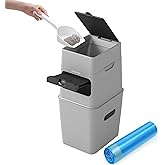 Neakasa PooGuard Litter Disposal Bin, 9.2L Trash Can for Cat Litter, Dog Waste & Diapers, with Viewing Window, Wider Opening,