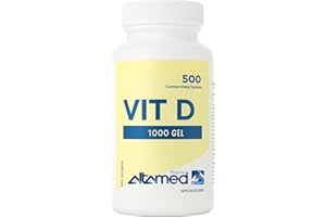 Altamed Vitamin D Gel 1000 Capsules 500 Count Daily Vitamin D Supplement for Adults For Bone and Teeth Nutritional Balance
