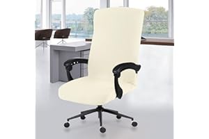 DIVA EN CAMINO DEC Elastic Computer Chair Cover with Durable Zipper - Protective Removable Washable Universal Office Desk Chair Seat Slip Cover - Stretchy Soft Anti-dust Desk Chair Seat Protector for Dogs, Cats, Pets