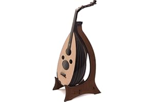 Oudandmore Handmade Arabic Oud Instrument with Internal Pickup for Amplification – Premium Wood, 11 String Lute Instrument fo