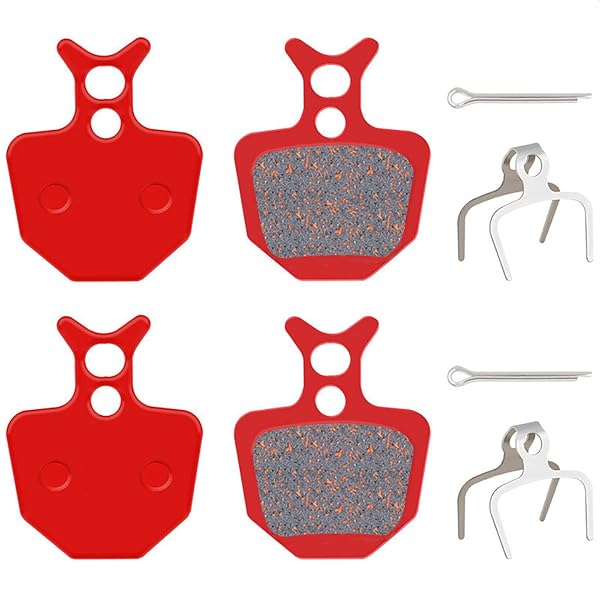 Top Brake Pastiglie Freno A Disco Per Mountain Bike Per Formula Cura R1/T1/ C1 Cura-E | MTB, Downhill, Trail Bikes | Opzione Silenziosa, Versione Performance, Rosso (Pin Incluso