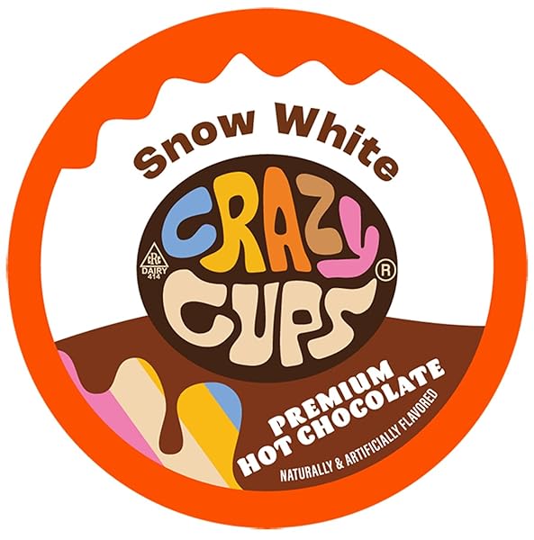 CRAZY CUPS WHITE HOT CHOCOLATE PODS, RICH & CREAMY FLAVORED HOT CHOCOLATE SINGLE SERVE CAPSULES FOR KEURIG K CUP BREWERS, 22 COUNT