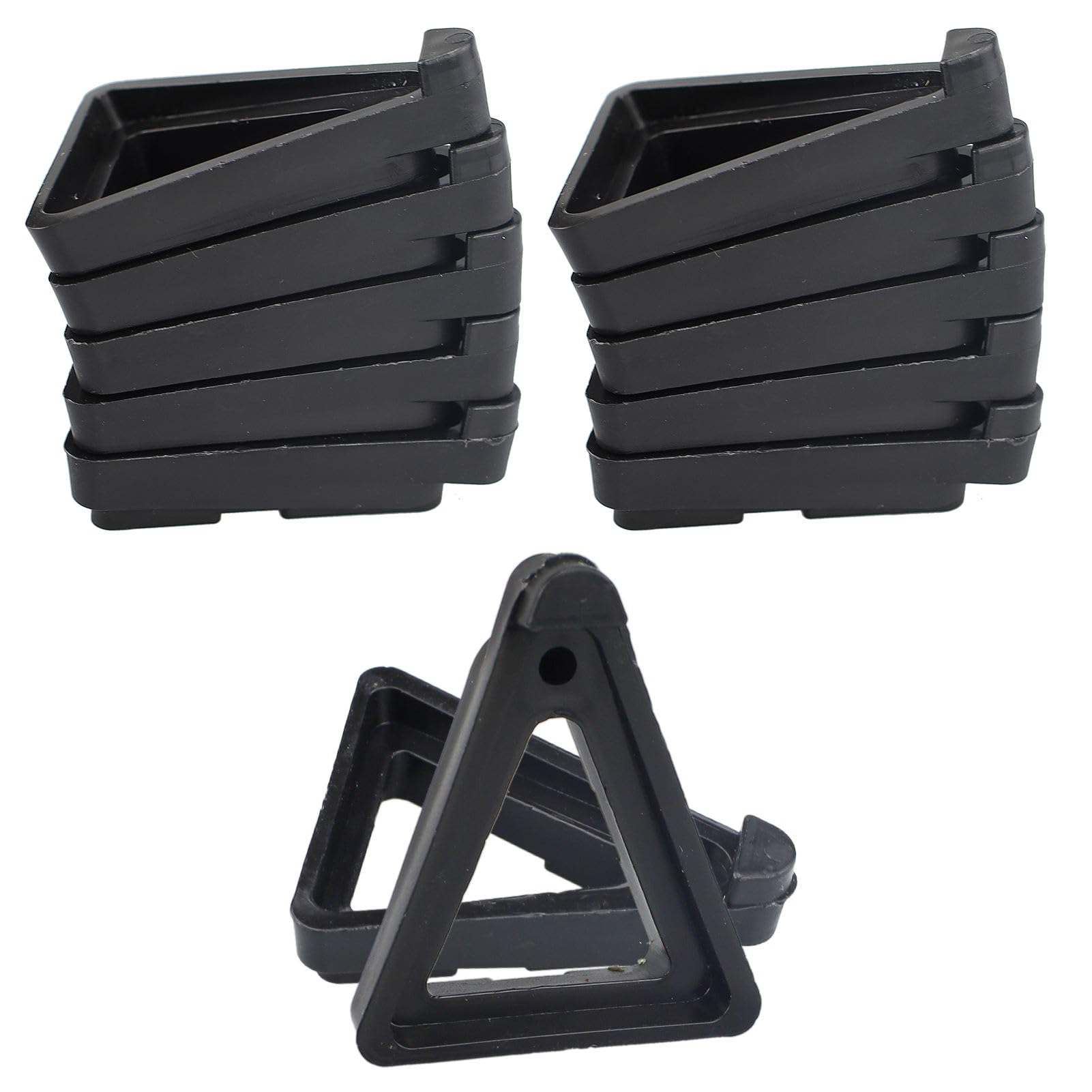 SZXMDKH 24 Pcs Pot Toes Plant Feet Invisible Flower Risers Potted Triangle Stand for Indoor and Outdoor Lifters Supports Pots Terracotta Small Large Pot(Black) — image 1